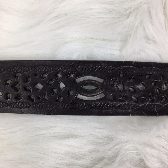 Vtg Ralph Lauren RLL Wide Dark Brown Leather Belt main image 5